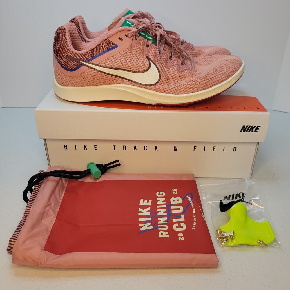 Nike Zoom Rival Distance Track Spikes Mens 8 Womens 9.5 HQ3493-600 NIB Bag